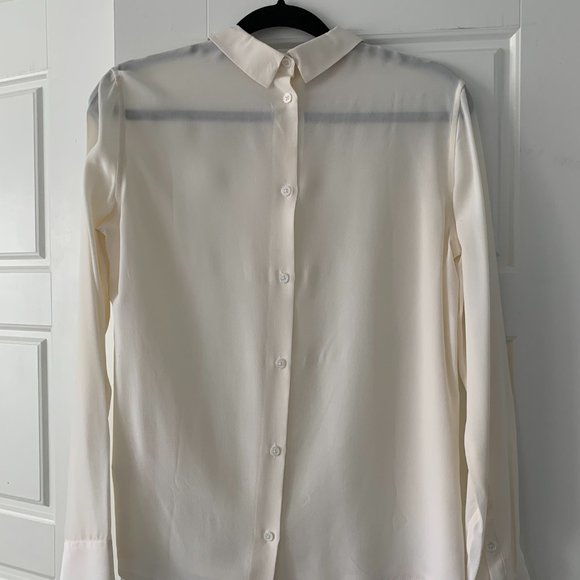 Equipment Blouse, Off-White or Cream, SZ S - Picture 3 of 8